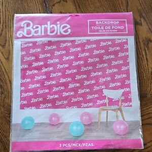Barbie Pink and White Party Backdrop